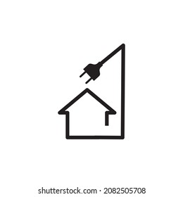 Electricity home icon vector logo design