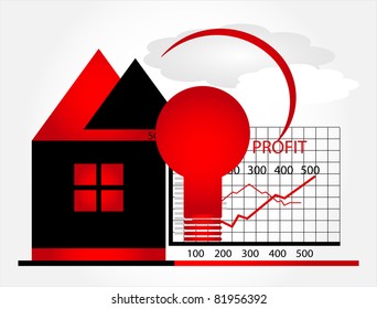 electricity in house with chart