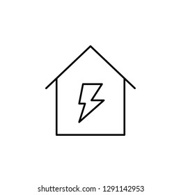 electricity, house icon. Element of electricity for mobile concept and web apps illustration