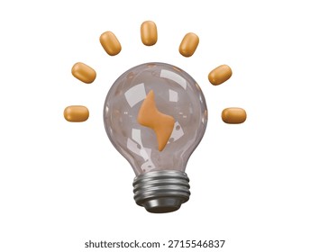 Elektrizitätssymbol 3D-Illustration rendern