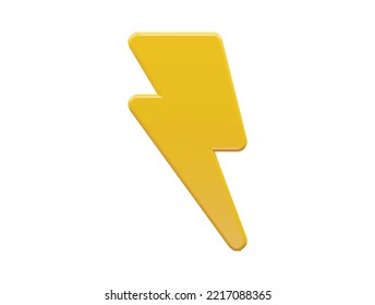 Electricity icon 3d render illustration