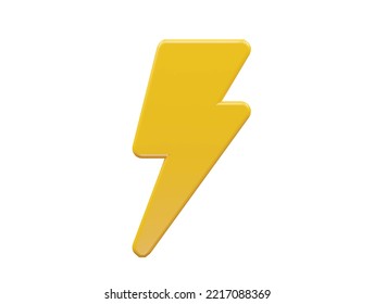 Icono de electricidad Ilustración 3d