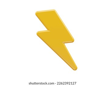 Electricity icon 3d rendering vector illustration