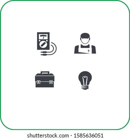 Electricity icon black vector illustration