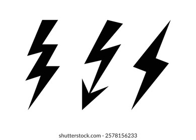 Electricity Icon. Black Vector Symbol