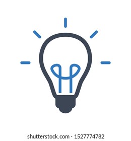 Electricity icon in blue gray color