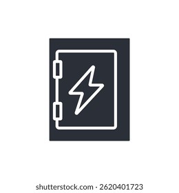 electricity icon collection .design style with background