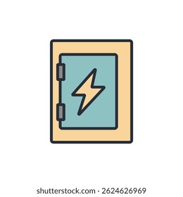 electricity icon collection .design style with background