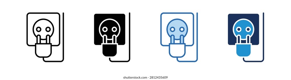 Electricity Icon Collection With Multiple Styles