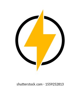 Electricity icon. Concept of energy and electric power. Outline thin life flat illustration. Isolated on white background. 