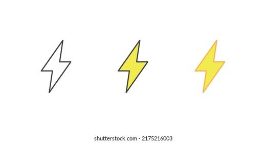 Electricity icon. Concept of energy and electric power. Ecology and environment related concept
