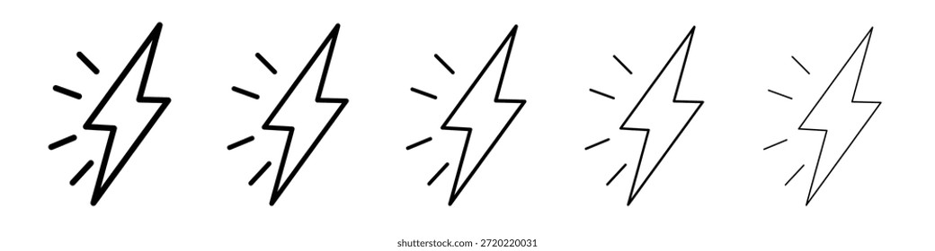 Eletricidade design ícone, logotipo, aplicativo, UI. Ilustração vetorial, EPS