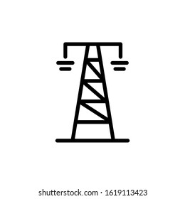 Electricity icon, electric tower vector suitable for info graphics, websites and print media and interfaces.