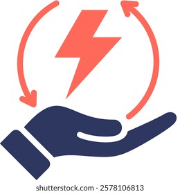 Electricity Icon Element For Design