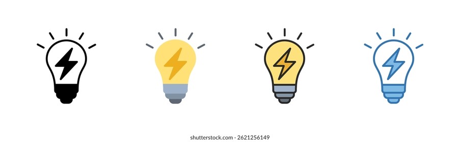 Electricity Icon Element For Design