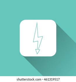 electricity icon. flat design