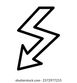 Electricity icon flat editable icon mark