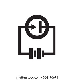 Electricity icon illustration isolated vector sign symbol