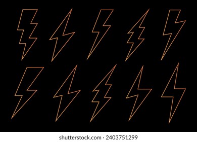 Elektrizitätssymbol, Blitzschlag, Energie, Elektrizitätssymbol.