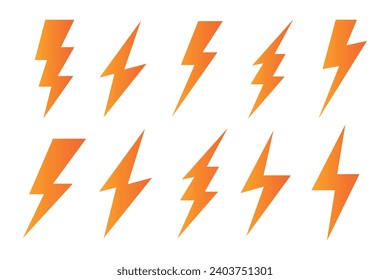 Electricity icon, lightning strike, energy, electricity icon.
