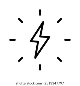 electricity icon line vector design in trendy style