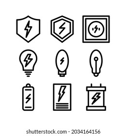 electricity icon or logo isolated sign symbol vector illustration - Collection of high quality black style vector icons

