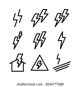 electricity icon or logo isolated sign symbol vector illustration - Collection of high quality black style vector icons
