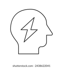 Electricity icon on white background