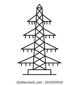 Electricity icon. Outline illustration of electricity vector icon for web