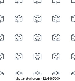 Electricity icon pattern seamless white background. Editable outline Electricity icon. Electricity icon pattern for web and mobile.