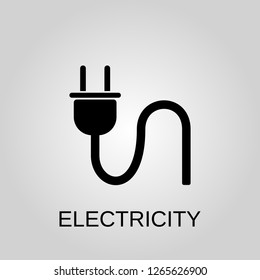 Electricity icon. Plug concept symbol design. Stock - Vector illustration can be used for web