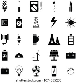 electricity icon set