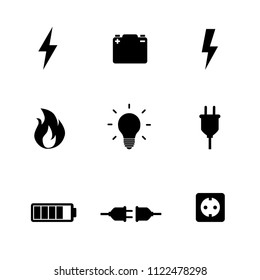 Similar Images, Stock Photos & Vectors of Vector black electricity icon