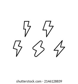 Electricity Icon Set Vector Symbol Design Illustration