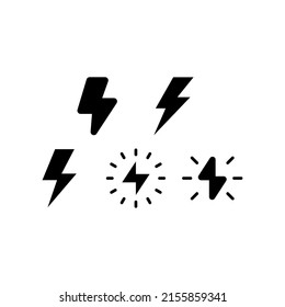 Icono de electricidad Juego de símbolos de vectores Ilustración de diseño