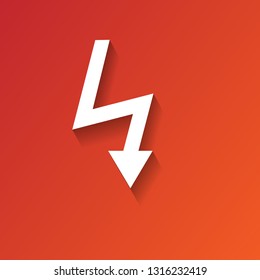 electricity icon with shadow