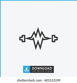 electricity icon. simple outline electricity vector icon. on white background.