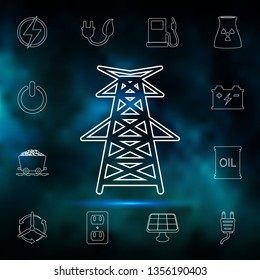 Electricity icon. Simple thin line, outline vector element of Energy icons set for UI and UX, website or mobile application