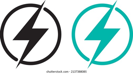 Electricity icon stock illustration and vector
