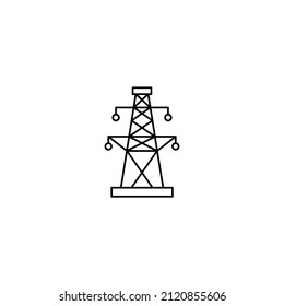 Electricity icon suitable for info graphics, websites, print media and interfaces. Line vector icon. Electric tower icon in trendy flat style isolated on background. Electric tower icon page symbol 