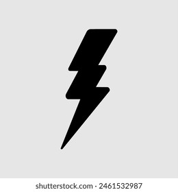 diseño del Vector del icono de la electricidad en negro