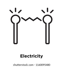 Electricity icon vector isolated on white background, Electricity transparent sign