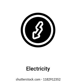 Electricity icon vector isolated on white background, logo concept of Electricity sign on transparent background, filled black symbol