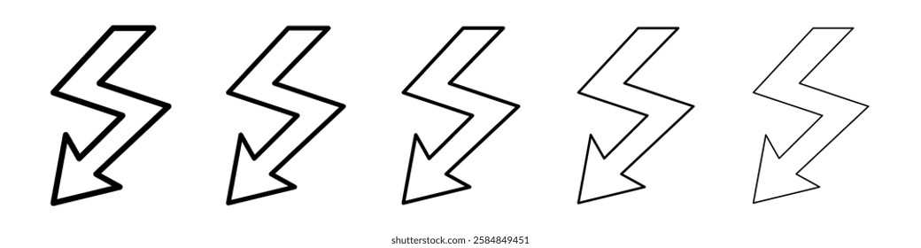 Electricity icon Vector logo sign