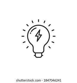 Electricity icon in vector. Logotype