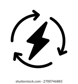 Electricity Icon Vector Symbol Design Illustration