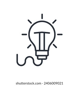 Stromsymbol. vector.Editable stroke.linear style sign for use web design,logo.Symbol illustration.