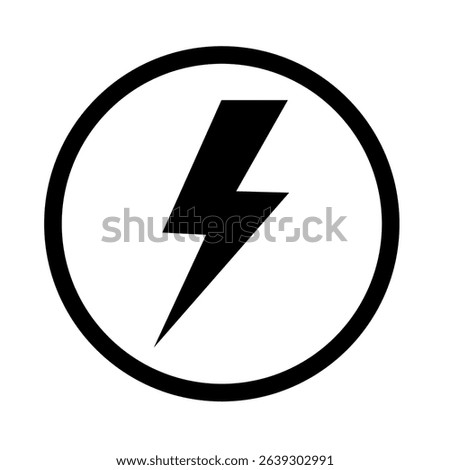 electricity icon.lightning icon vector on white background