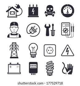 Electricity icons