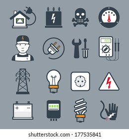 Electricity icons / colors